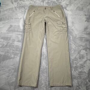 Kuhl Pants 10 Beige Cargo Hiking Outdoor Trekking Stretch Performance Cinch Leg